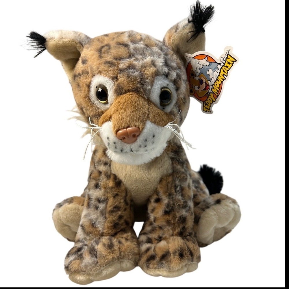 Teddy Mountain Bob the Big Cat 16 Inch Spotted Leopard Lynx Plush Toy 650 NWT